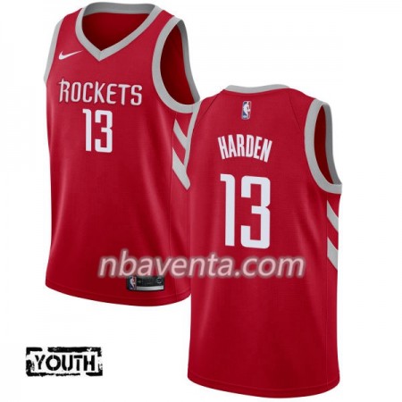 Camiseta Niños Houston Rockets James Harden 13 Nike 2017-18 Rojo Swingman